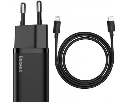 СЗУ Baseus Super Si Quick Charger 1C 20W + кабель Type-C to Lightning (TZCCSUP-B)