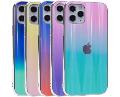 TPU+Glass чехол Gradient Aurora с лого для Apple iPhone 11 Pro (5.8)