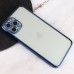 Прозрачный силиконовый чехол глянцевая окантовка Full Camera для Apple iPhone 11 Pro Max (6.5)