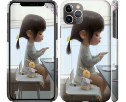 Чехол Милая девочка с зайчиком для iPhone 11 Pro Max