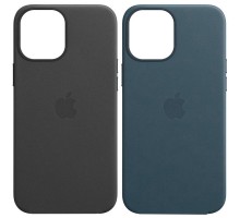 Кожаный чехол Leather Case (AAA) для Apple iPhone 12 Pro / 12 (6.1")