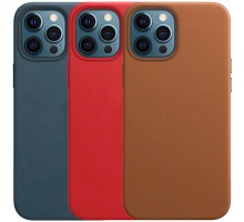 Кожаный чехол Leather Case (AAA) without Logo для Apple iPhone 12 Pro / 12 (6.1")