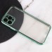 Прозрачный силиконовый чехол глянцевая окантовка Full Camera для Apple iPhone 12 Pro Max (6.7)