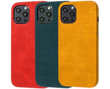 Кожаный чехол Croco Leather для Apple iPhone 12 Pro Max (6.7)