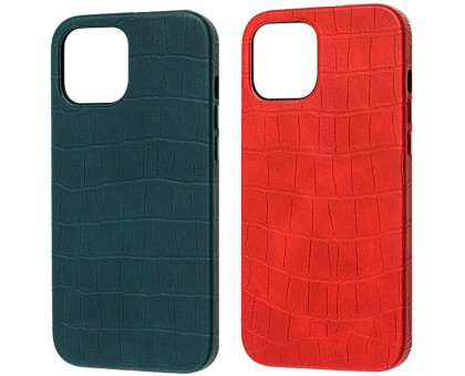 Кожаный чехол Croco Leather для Apple iPhone 13 (6.1)