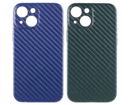 Кожаный чехол Leather Case Carbon series для Apple iPhone 13 (6.1)