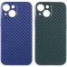 Кожаный чехол Leather Case Carbon series для Apple iPhone 13 (6.1)