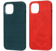 Кожаный чехол Croco Leather для Apple iPhone 14 (6.1")