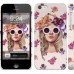 Чехол Девушка с цветами v2 для iPhone 5c