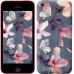 Чехол Нарисованные цветы для iPhone 5c