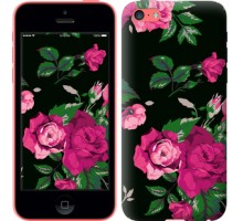 Чехол Розы на черном фоне для iPhone 5c