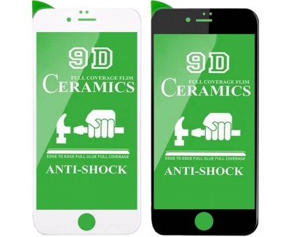 Защитная пленка Ceramics 9D (без упак.) для Apple iPhone 6/6s / 7 / 8 / SE (2020) (4.7)
