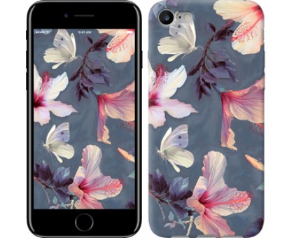 Чехол Нарисованные цветы для iPhone 7 (4.7)
