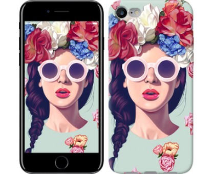 Чехол Девушка с цветами для iPhone 7 (4.7)