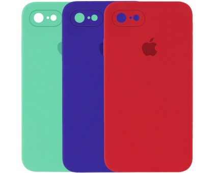 Чехол Silicone Case Square Full Camera Protective (AA) для Apple iPhone 7 / 8 / SE (2020) (4.7")