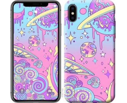 Чехол Розовая галактика для iPhone XS (5.8)