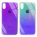 TPU+Glass чехол Gradient Rainbow с лого для Apple iPhone X / XS (5.8)