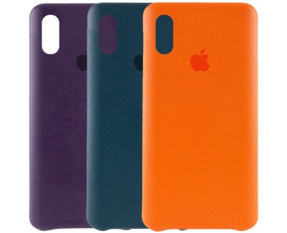 Кожаный чехол AHIMSA PU Leather Case Logo (A) для Apple iPhone XS Max (6.5)