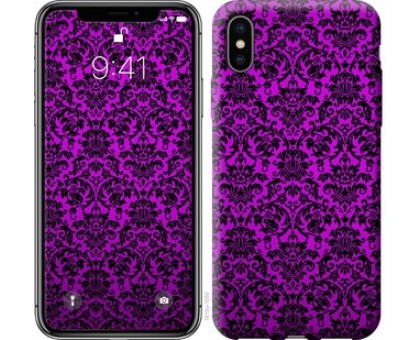 Чехол фиолетовый узор барокко для iPhone XS Max
