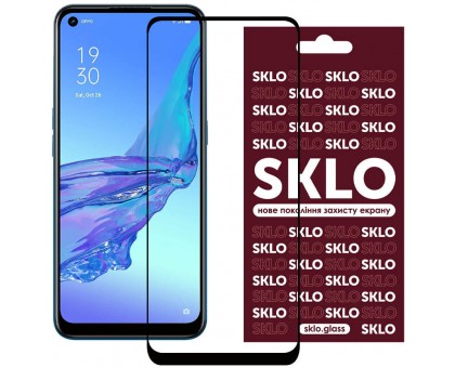 Защитное стекло SKLO 3D (full glue) для Oppo A76 4G / A96 4G