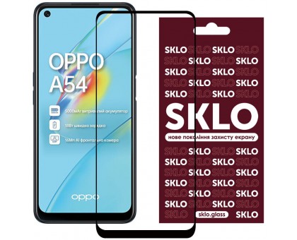 Защитное стекло SKLO 3D (full glue) для Oppo A54 4G / A55 4G