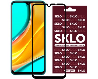 Защитное стекло SKLO 3D (full glue) для Xiaomi Redmi 9 / Poco M3 / Redmi 9T