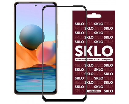Защитное стекло SKLO 3D (full glue) для Xiaomi Redmi Note 10 Pro
