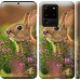 Чехол Кролик и цветы для Samsung Galaxy S20 Ultra