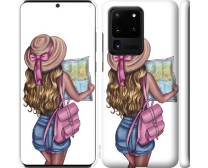 Чехол Девушка с картой для Samsung Galaxy S20 Ultra